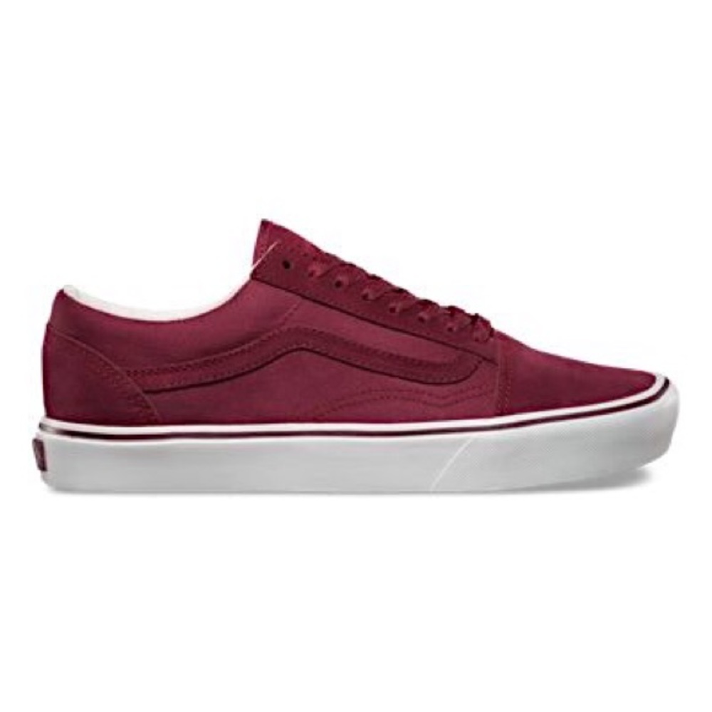 Burgundy/ Maroon Old Skool Vans Lite Mono