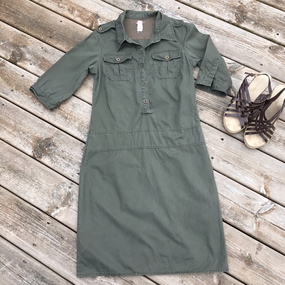 Free People Dresses & Skirts - Free People olive green cotton dress