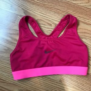 pink nike dri-fit sports bra