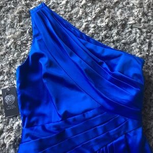 Vince Camuto Blue One-Shoulder Formal Dress NWT!