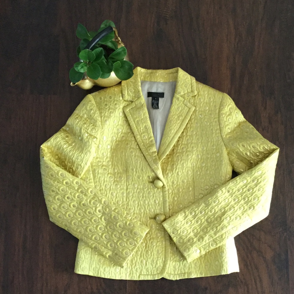 Dazzling J.Crew Blazer in Chartreuse and Gold
