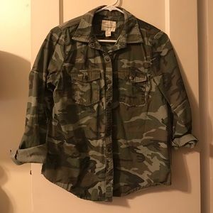 Forever 21 camo button up