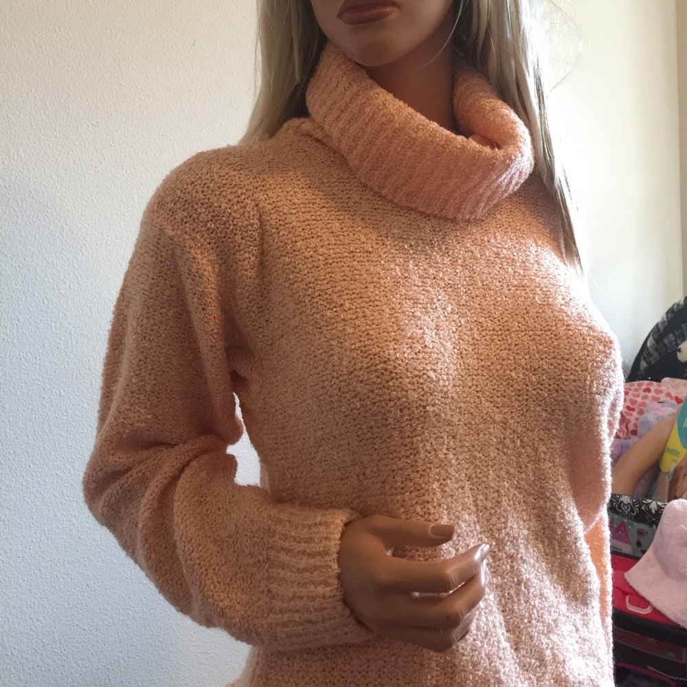 Light salmon colored turtle neck