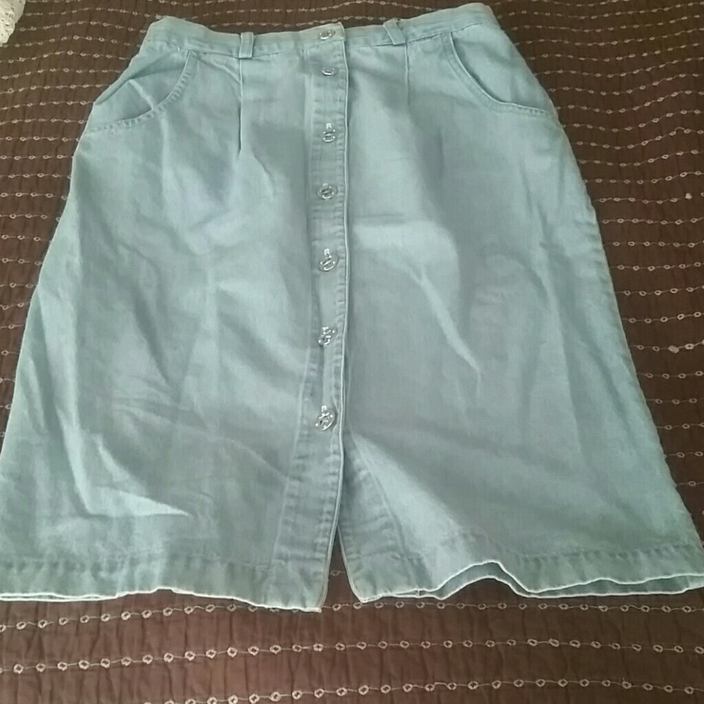 Vintage Jean midi skirt
