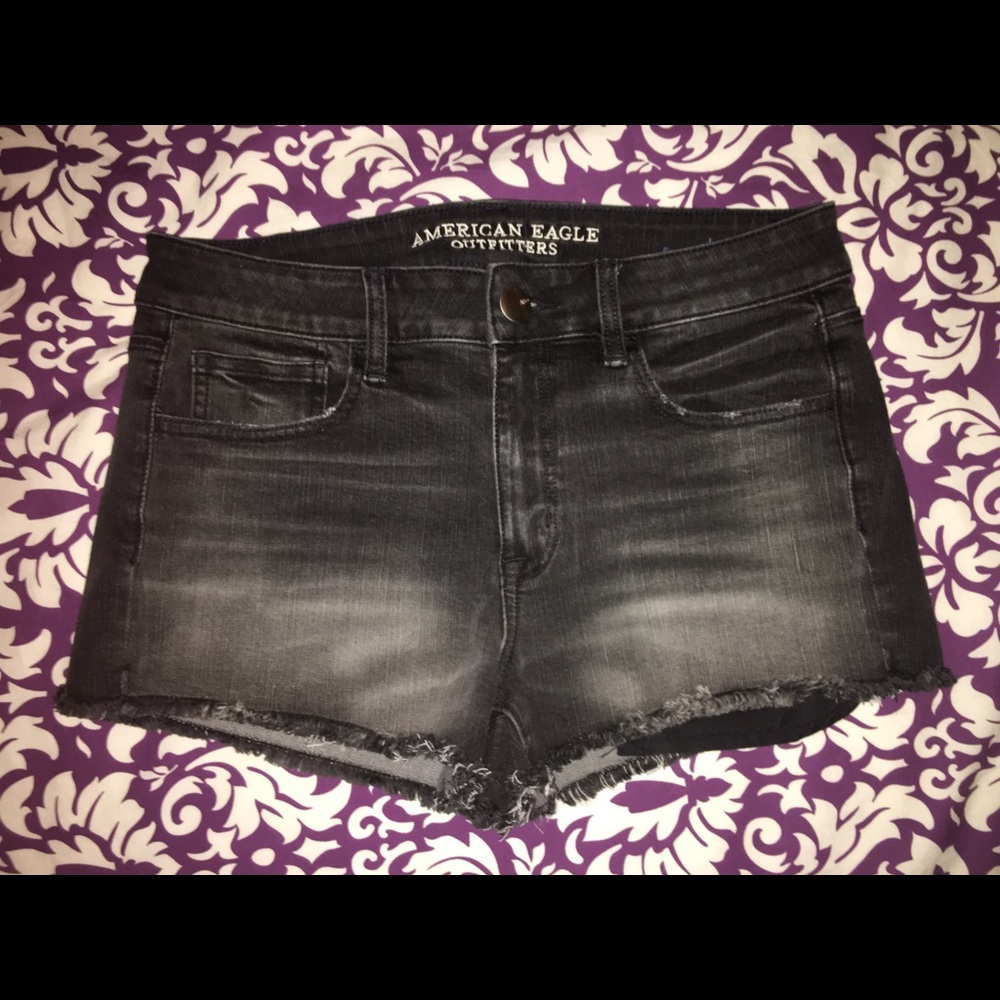 Dark gray high waisted American eagle shorts