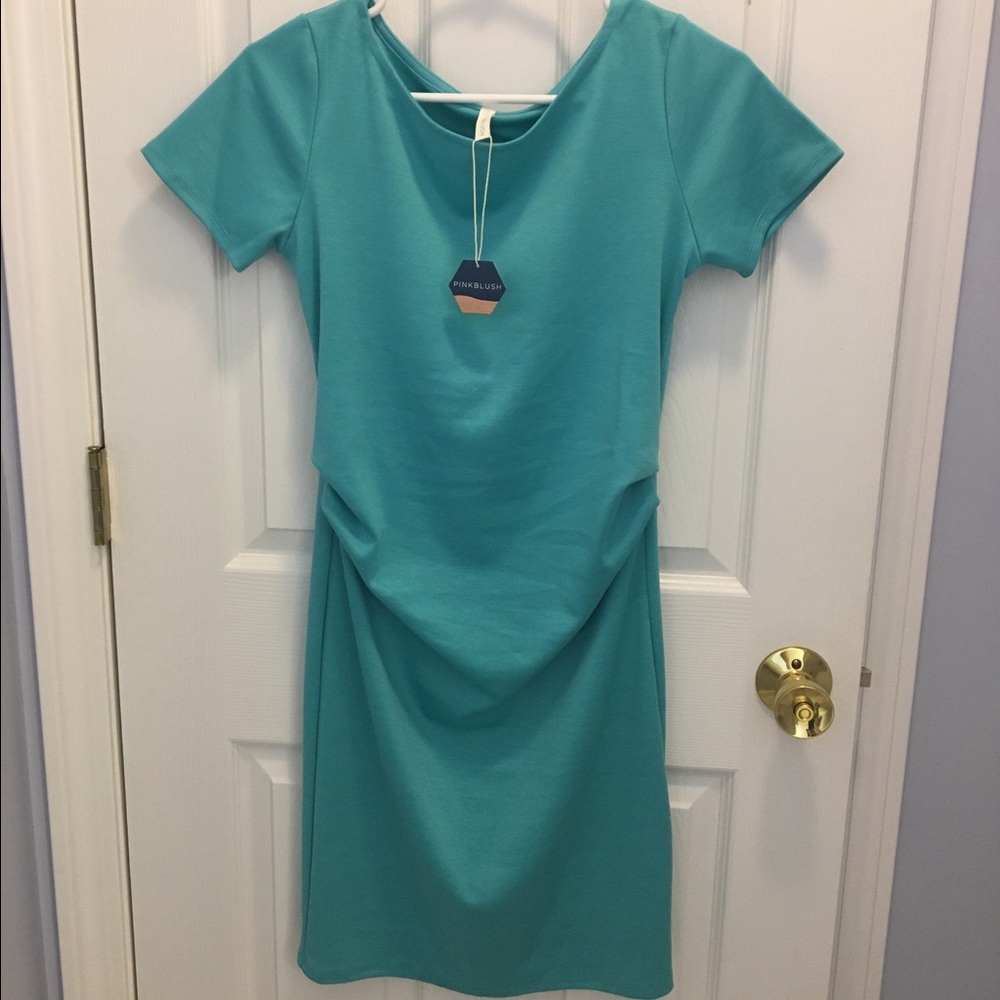 PinkBlush aqua maternity dress