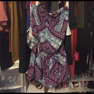 Strapless cute romper