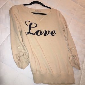 Loft "Love" sweater