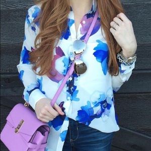 Banana Republic Dillion Fit Watercolor blouse