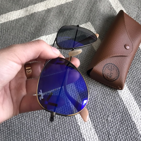 Accessories - Blue/purple aviator raybans Accessories - Blue/purple aviator raybans