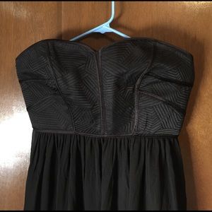 Strapless black dress