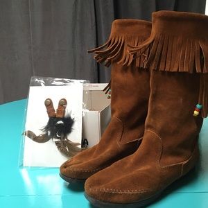 Minnetonka calf height boots, size 9