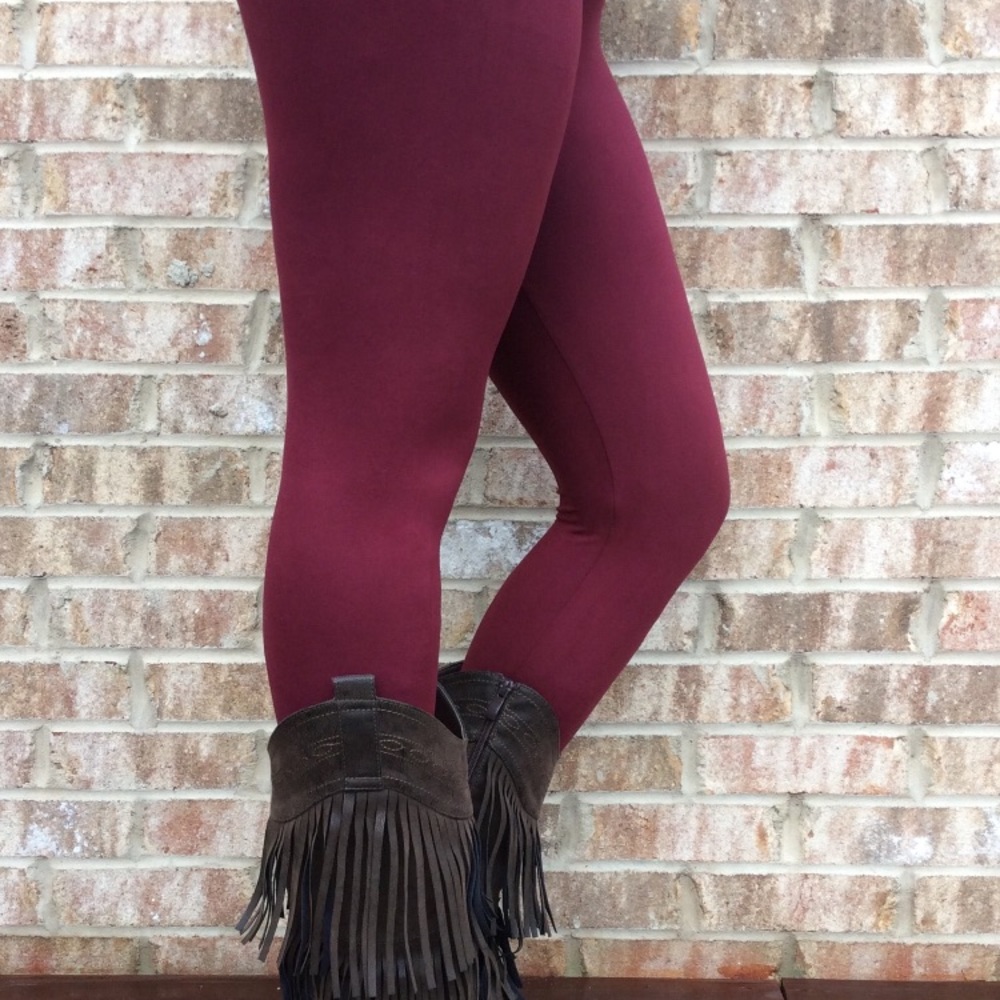 maroon leggings