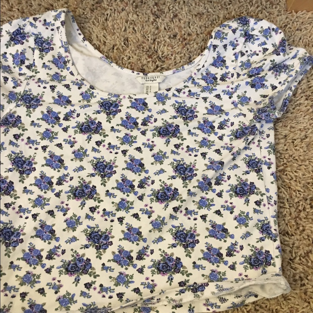 Forever 21 floral crop top