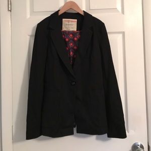 Anthropologie Cartonnier black lined blazer Size 8
