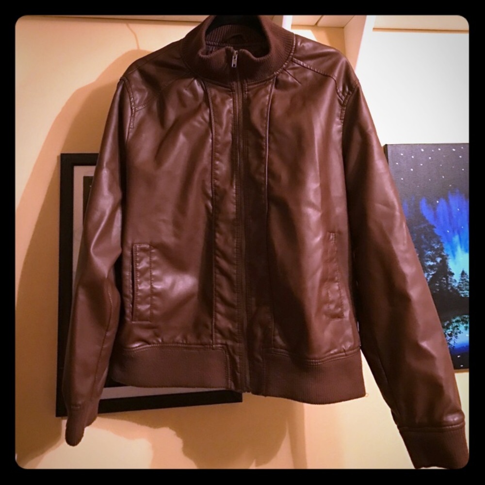 Xhilaration Brown Bomber Jacket 2x