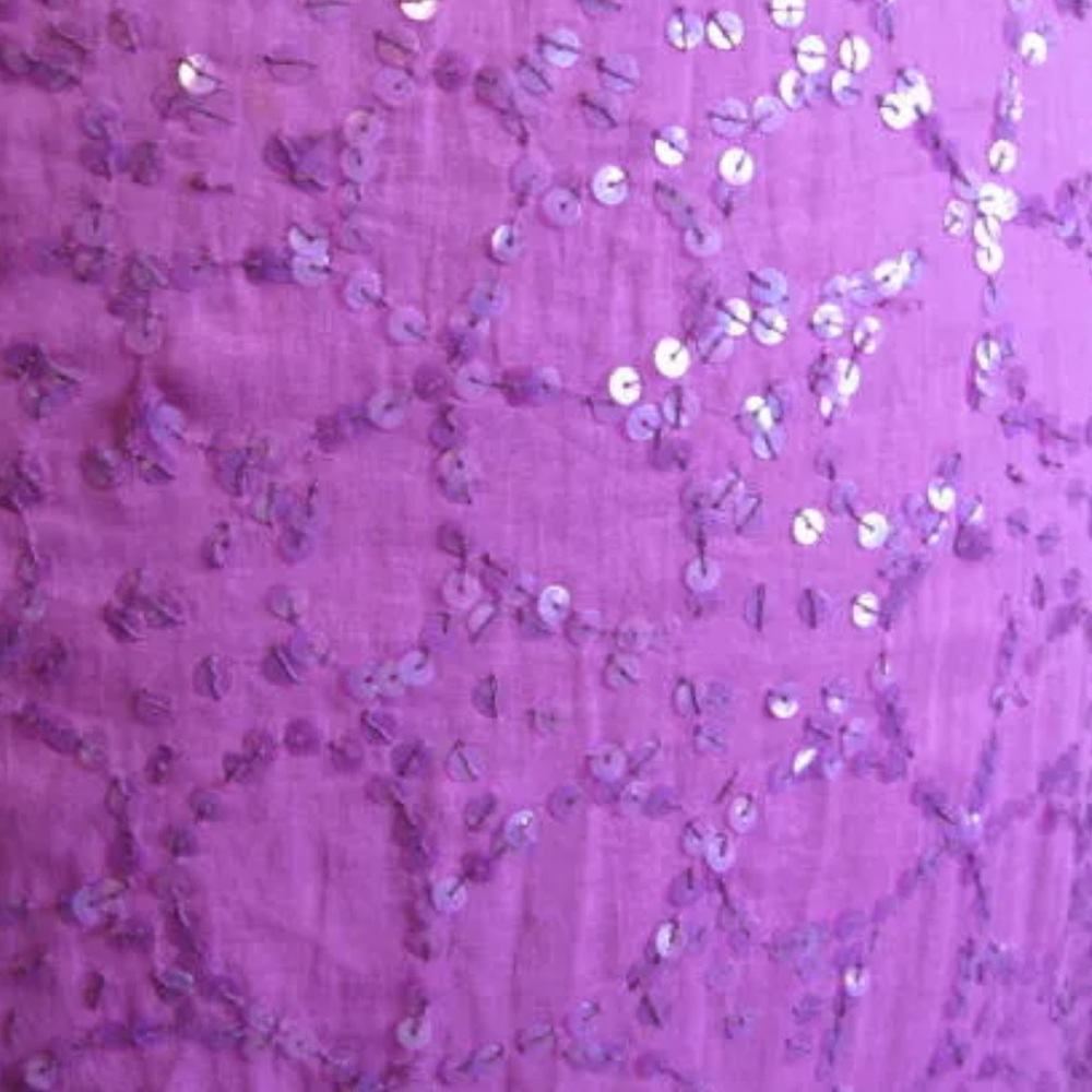 French Connection Purple Cotton Sequin Skirt - Picture 2 of 2