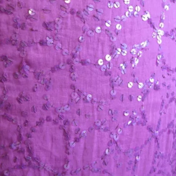 French Connection Purple Cotton Sequin Skirt - Picture 2 of 2