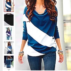 Adorable blue and white top🌈🌺😜