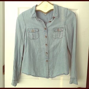 Anthropologie Chambray Shirt - Size 2