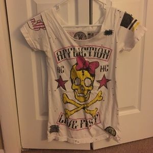 Size Medium Affliction women tshirt. Worn twice