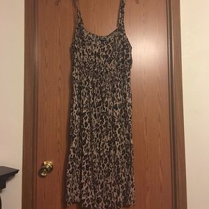 Leopard print string tie dress with pockets