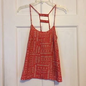 Orange Tank Top with open back