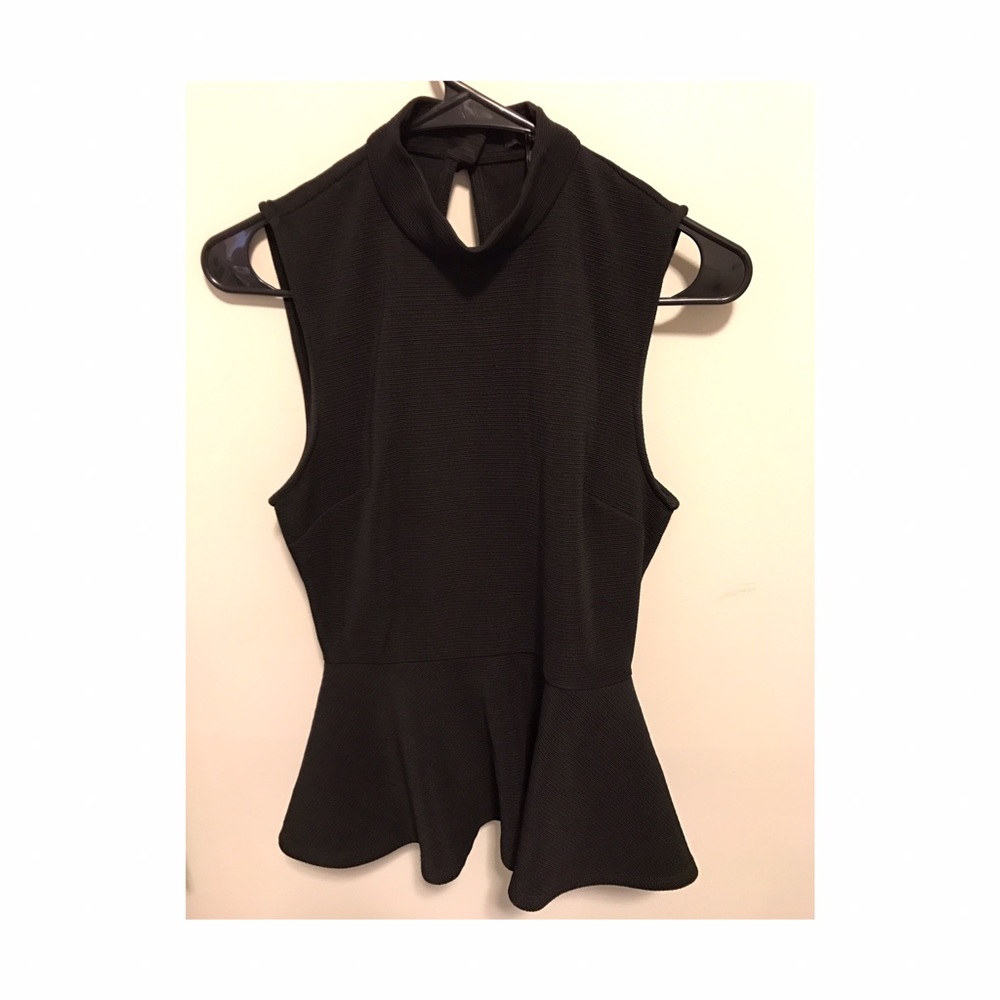 Black peplum top