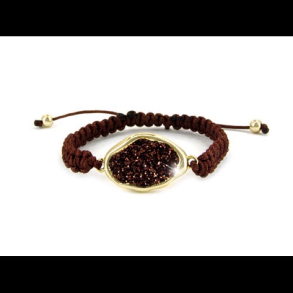 Designer Gold/Chocolate Glitter Bracelet.