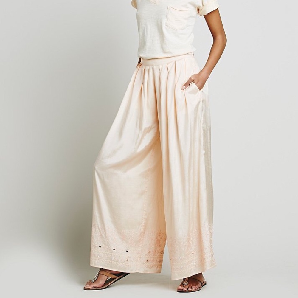 SOLD Free People Wide Leg Embellished Pants