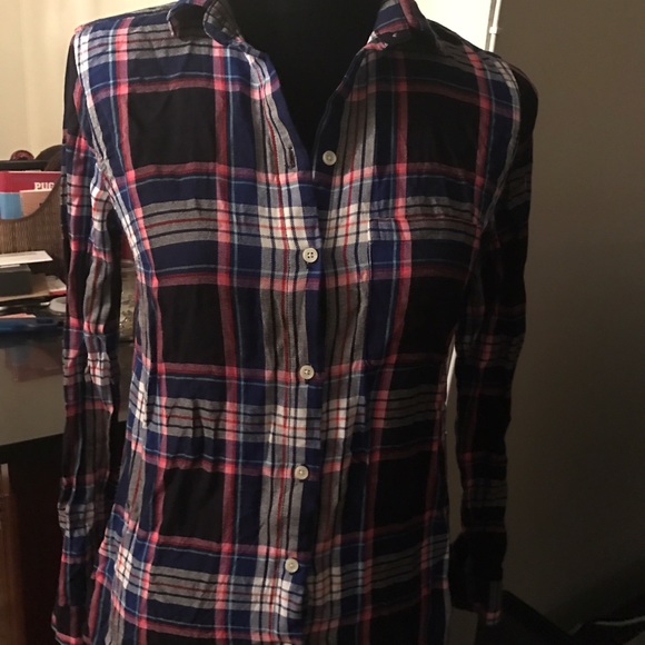 Old navy blue, pink long sleeve shirt - Picture 4 of 8