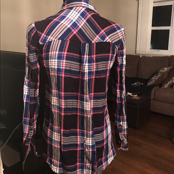 Old navy blue, pink long sleeve shirt - Picture 2 of 8