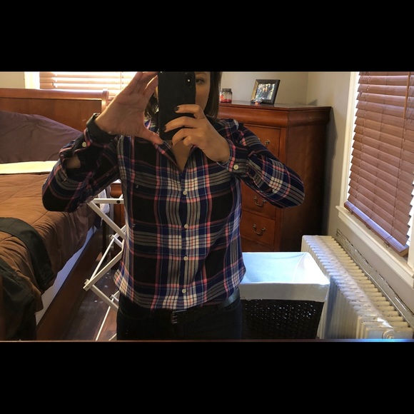 Old navy blue, pink long sleeve shirt - Picture 8 of 8