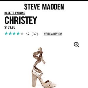 Steve Madden Christen Taupe Stone Heels