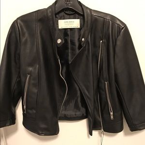 Zara faux leather jacket