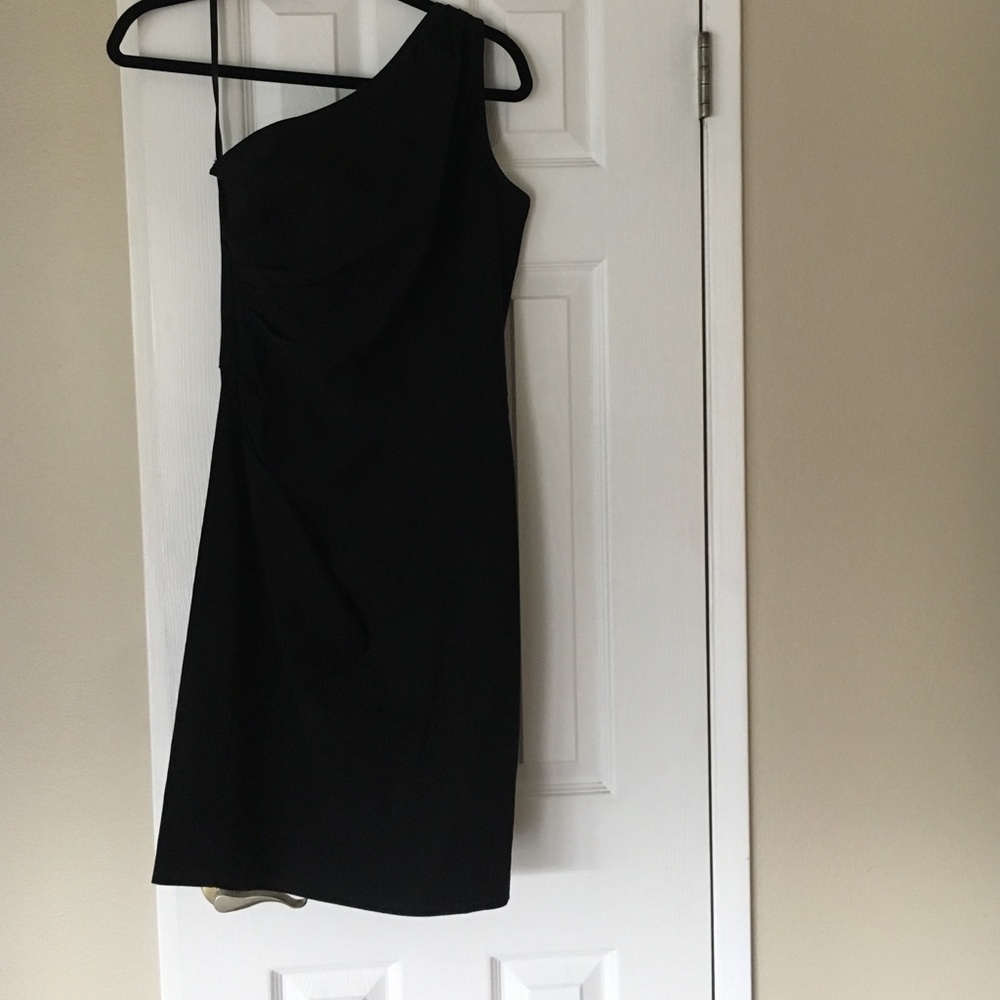 Black One shoulder Cocktail Dress