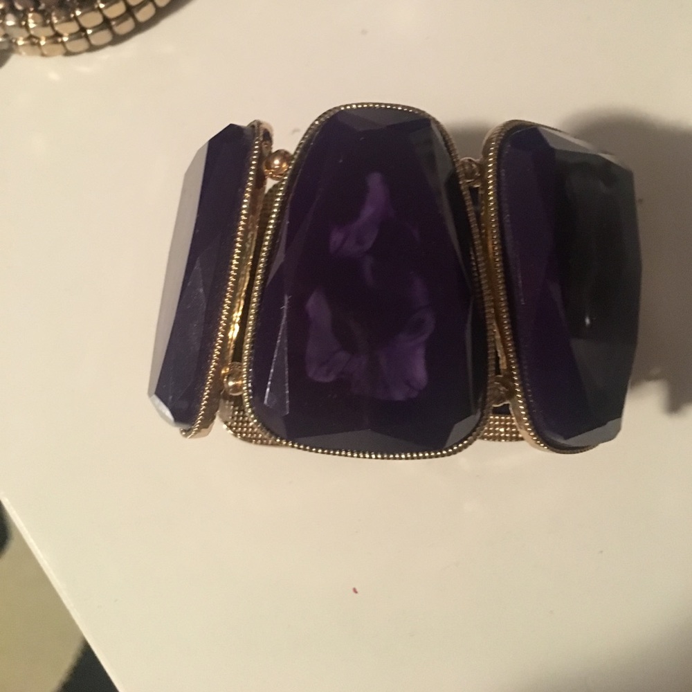 Purple cuff bracelet