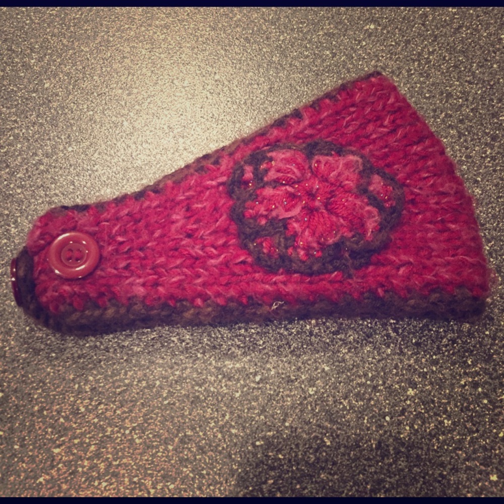 Pink and Brown Ear/Head Warmer