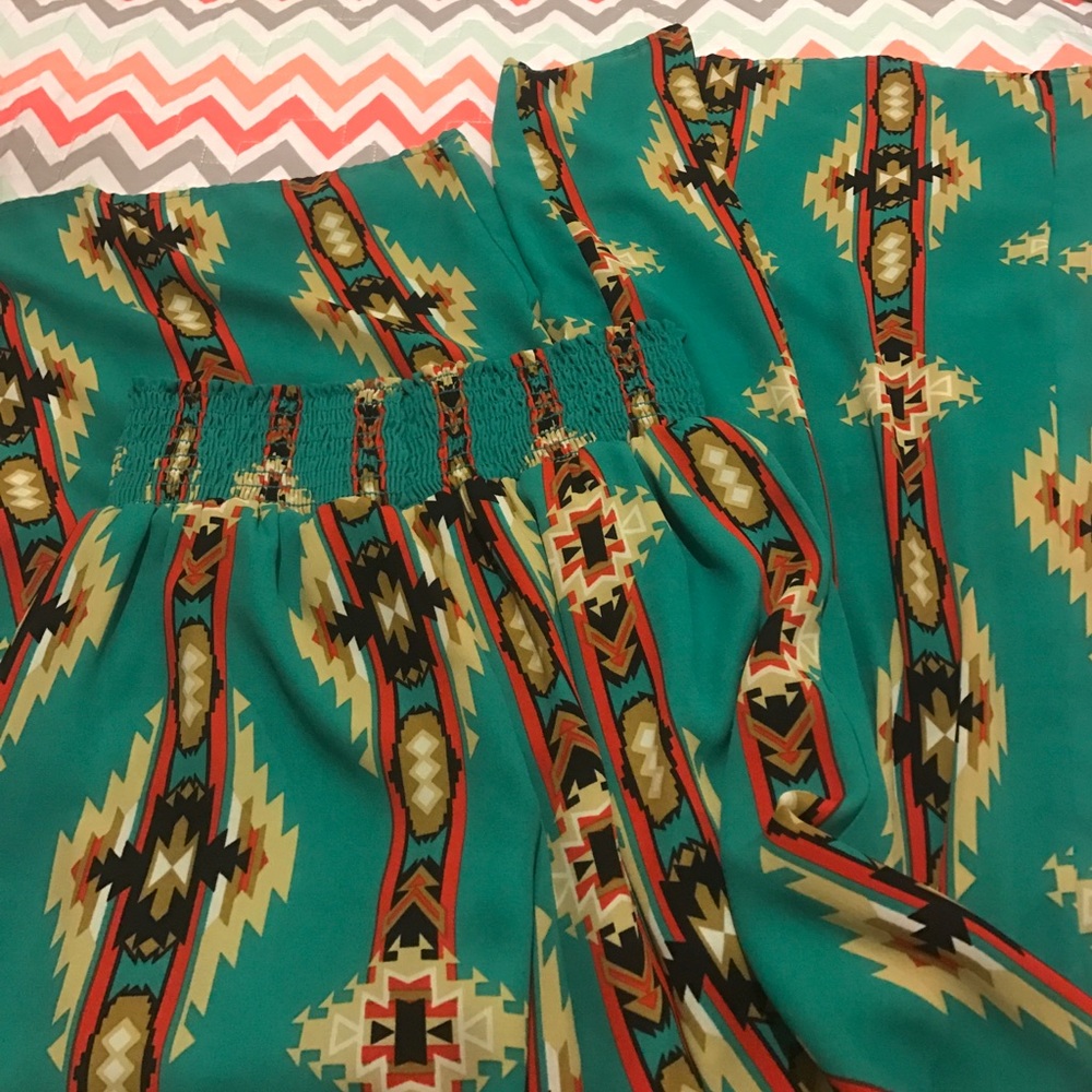 Aztec palazzo "crazy" pants