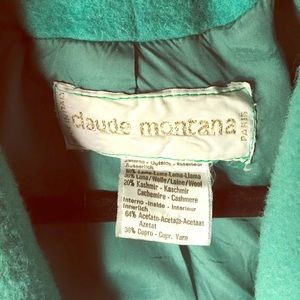 Claude Montana Women's teal coat