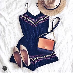 Patterned romper