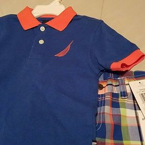 2T toddler's Nautica ss polo and shorts set NWT