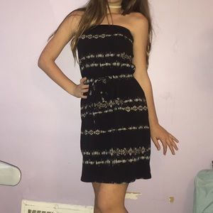 Strapless B&W Sun Dress