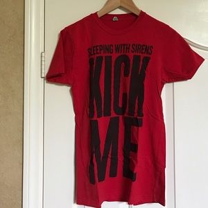 Sleeping with Sirens "Kick Me" shirt, Hot Topic