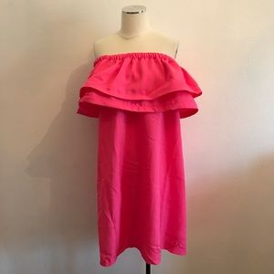 🆕 Hot Pink Ruffle Mini Dress