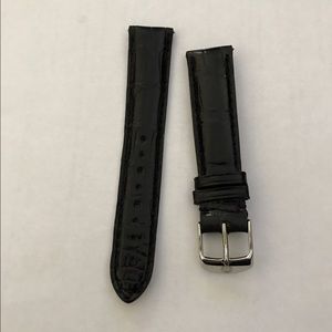 Michele 18mm black alligator band strap. Brand new