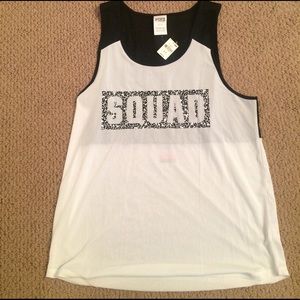 Pink Victoria's Secret workout tank top.