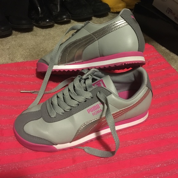 pink and grey pumas