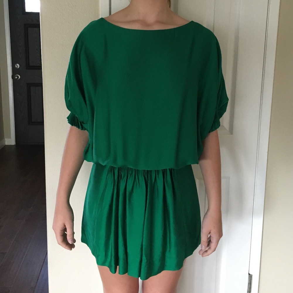 Diane von Furstenburg Emerald Silk Dress
