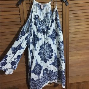 Forever 21 Floral Dress with Bell Sleeves
